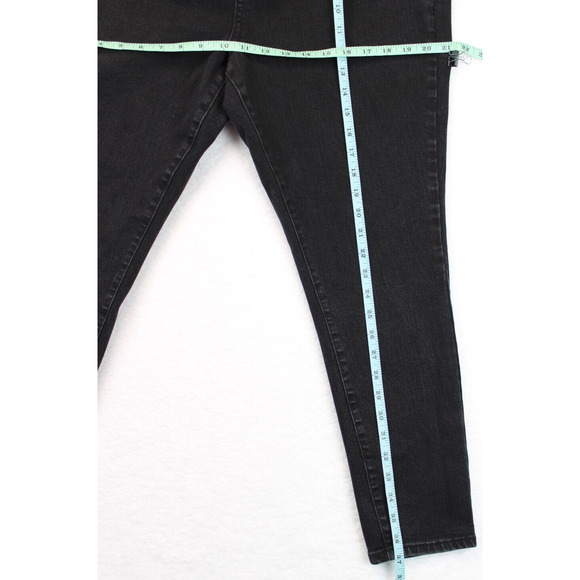 Time and Tru High Rise Skinny Denim Pants Women 18 Petite Black Stretch Jeans - Picture 4 of 11